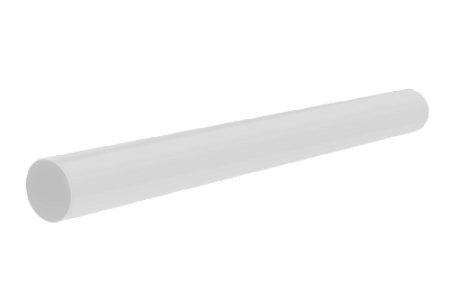 Труба водосточная с муфтой ПВХ, цвет Белый, 4м