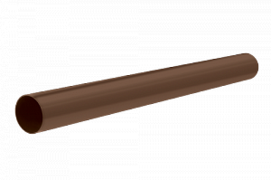 Труба водосточная с муфтой ПВХ, цвет Коричневый, 3м